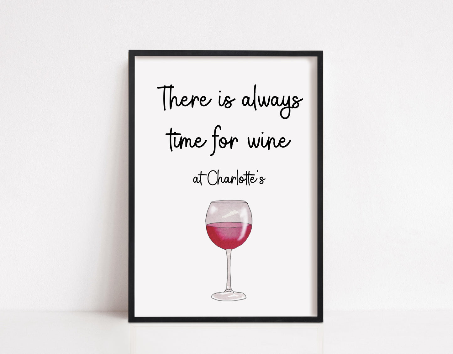 Kitchen Print | There Is Always Time For Wine At... | Home Print | Personalised Print