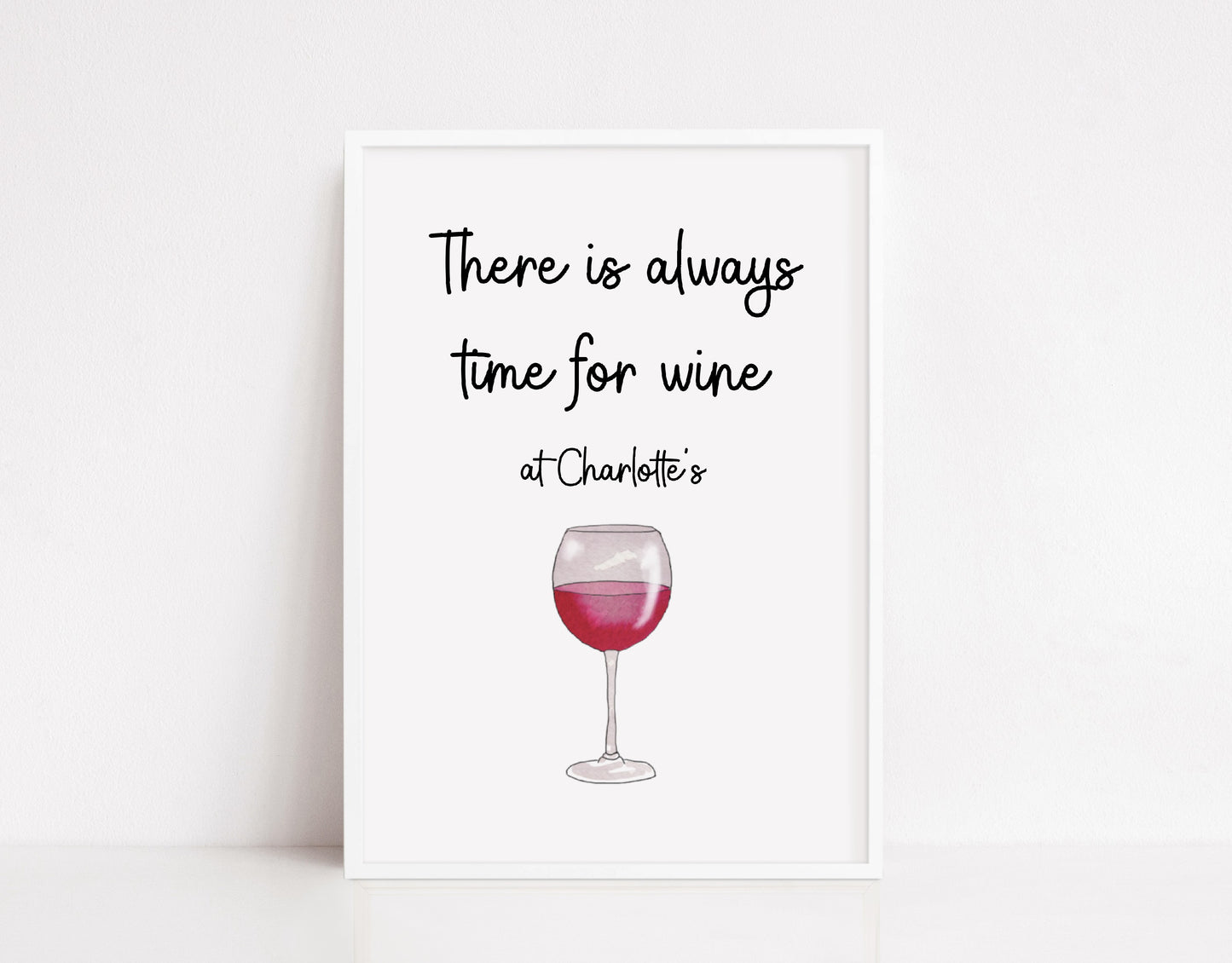 Kitchen Print | There Is Always Time For Wine At... | Home Print | Personalised Print