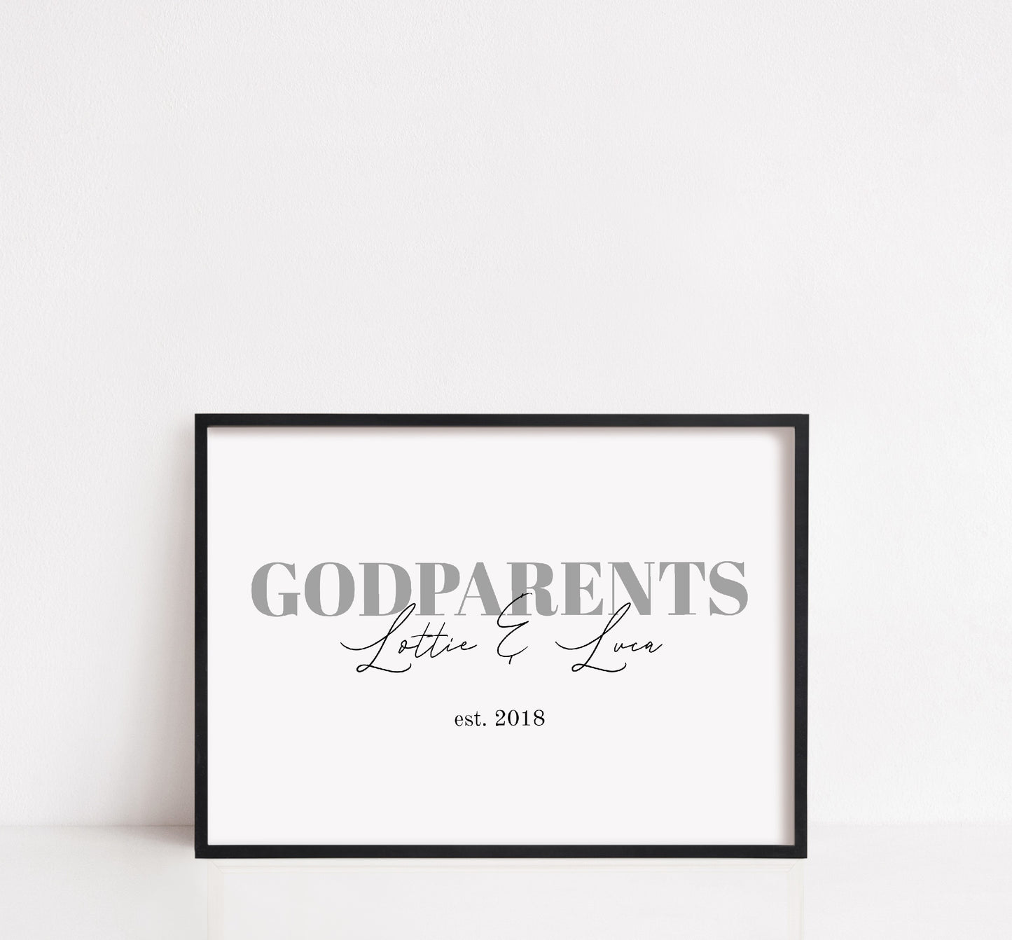 Godparent Print | Godchildren Names | Personalised Godparents| Godparent Gift