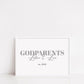 Godparent Print | Godchildren Names | Personalised Godparents| Godparent Gift