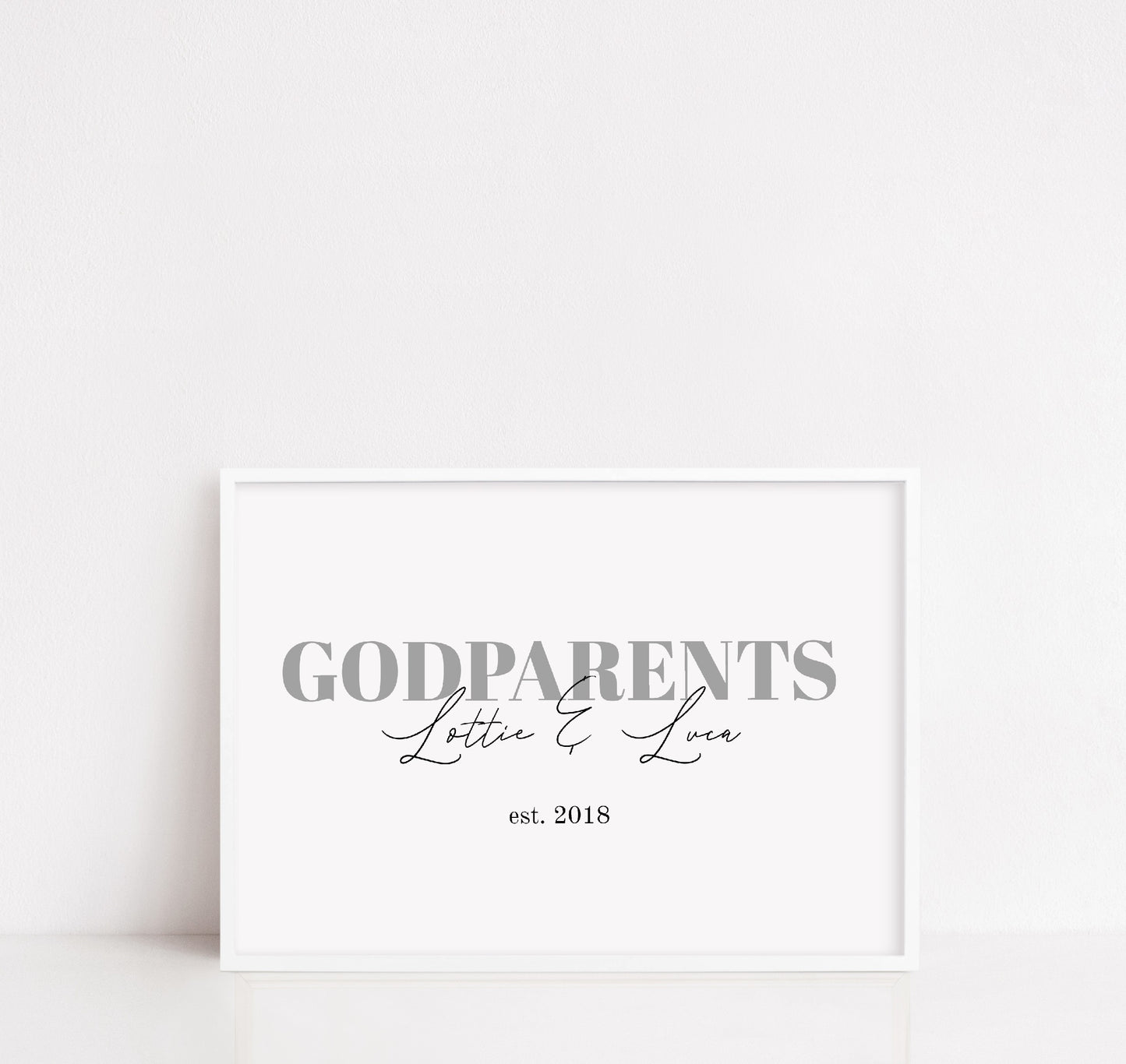 Godparent Print | Godchildren Names | Personalised Godparents| Godparent Gift