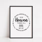 Quote Print | Because Someone We Love Is In Heaven There Is A Little Bit Of Heaven In Our Home | Heaven Print | Loving Memory Print