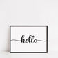 Household Print | Hello | Quote Print | Welcome Print