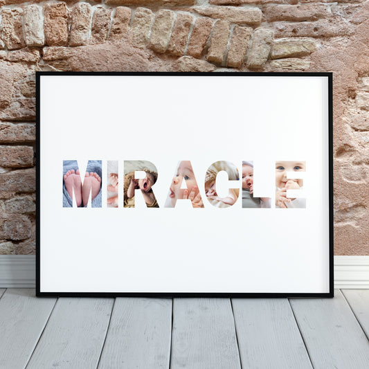 Newborn Baby Print | Miracle Image Print | New Baby Gift | Personalised Baby Print