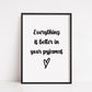 Bedroom Print | Everything Is Better In Your Pyjamas | Quote Print