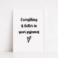 Bedroom Print | Everything Is Better In Your Pyjamas | Quote Print