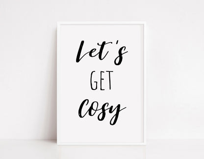 Home Print | Let's Get Cosy | Quote Print