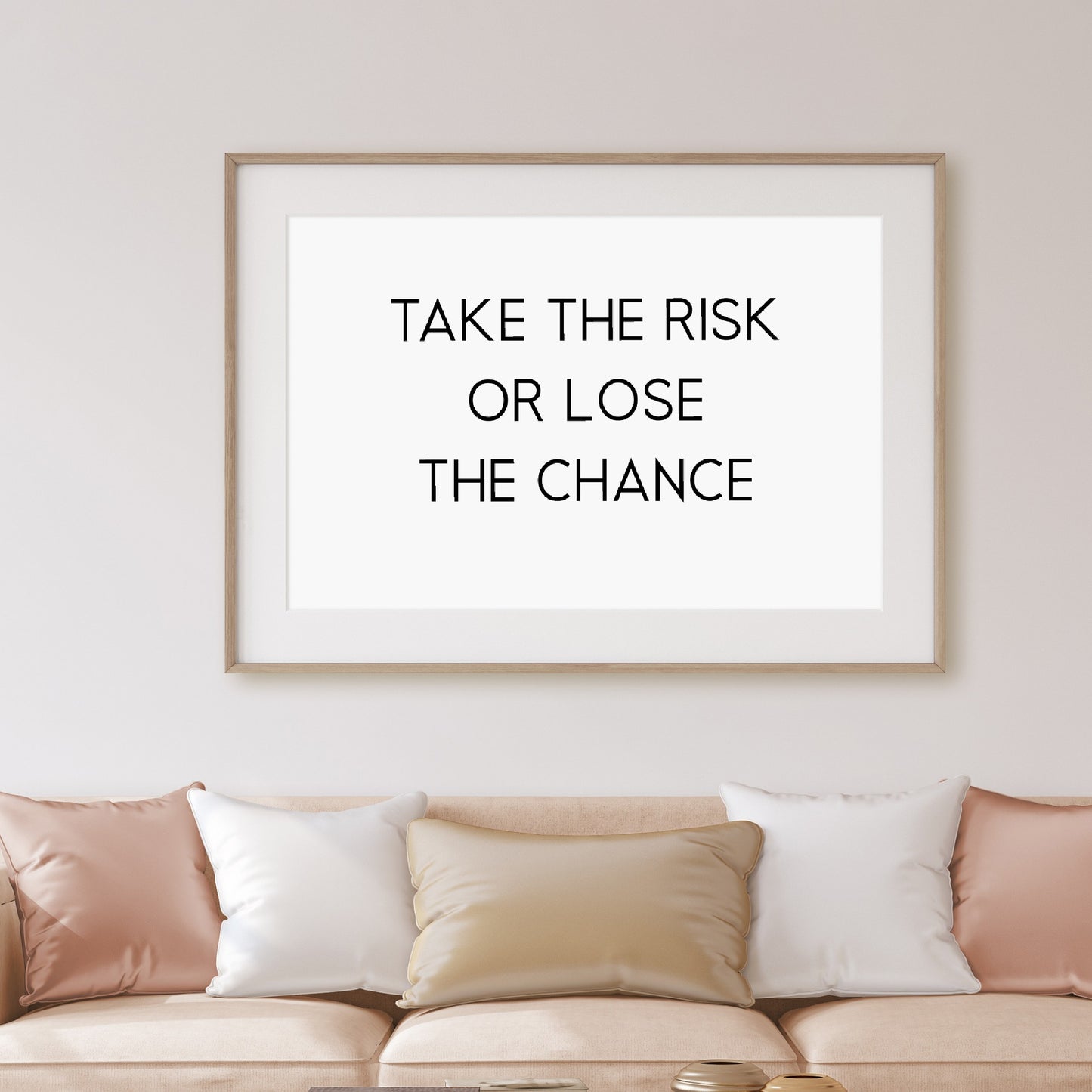 Quote Print | Take The Risk Or Lose The Chance | Positive Print | Motivational Print | Inspirational Print