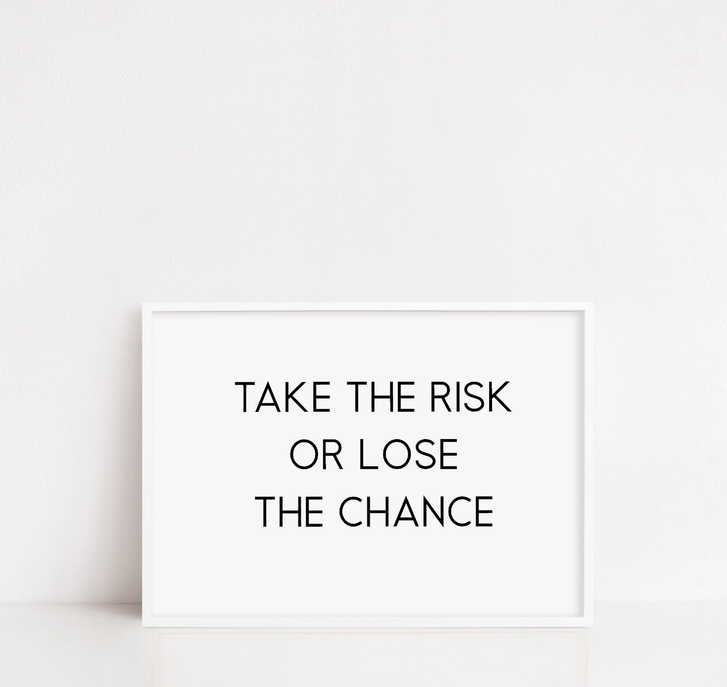 Quote Print | Take The Risk Or Lose The Chance | Positive Print | Motivational Print | Inspirational Print