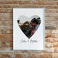 Couples Print | Heart Photo Print | Personalised Print | Anniversary Print | Valentines Day Print