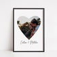 Couples Print | Heart Photo Print | Personalised Print | Anniversary Print | Valentines Day Print