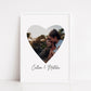 Couples Print | Heart Photo Print | Personalised Print | Anniversary Print | Valentines Day Print