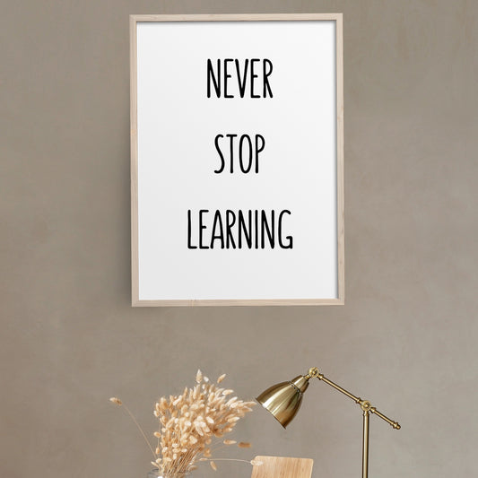 Children's Print | Never Stop Learning | Playroom Print