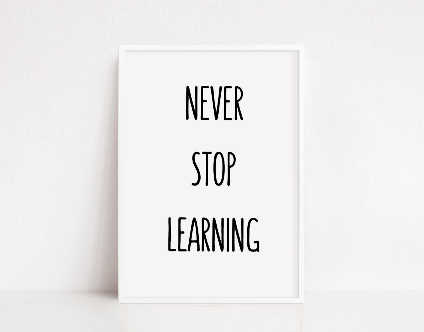 Children's Print | Never Stop Learning | Playroom Print