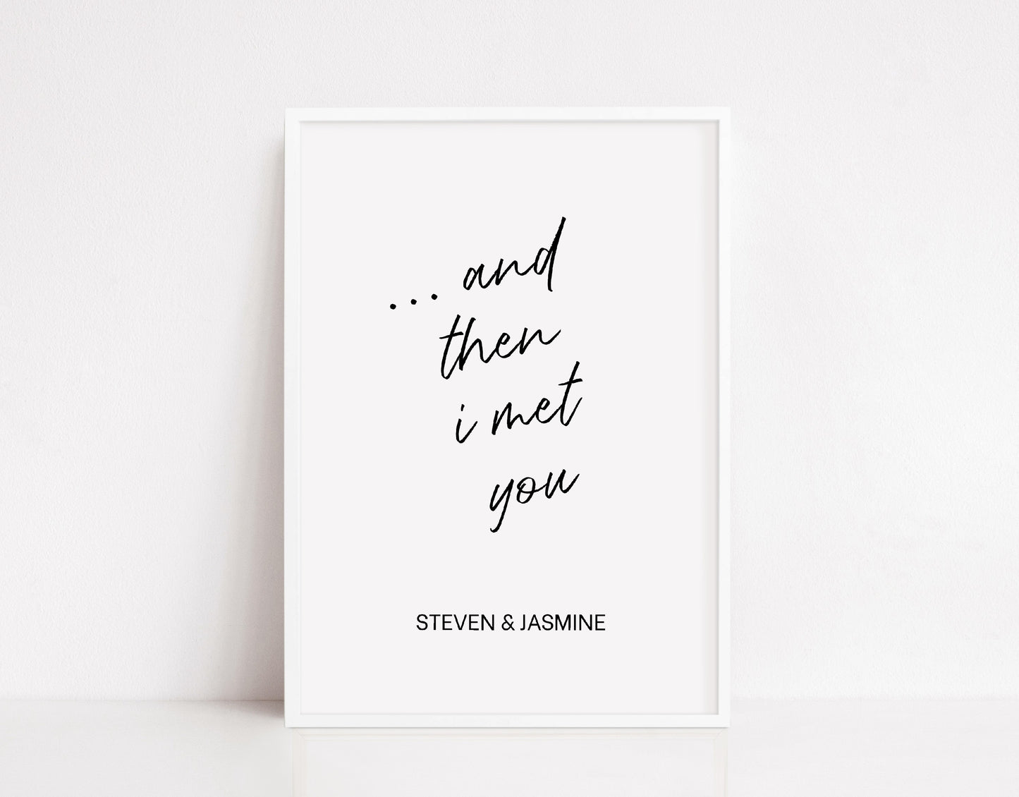 Couples Print | ... And Then I Met You Personalised Print | Love Print