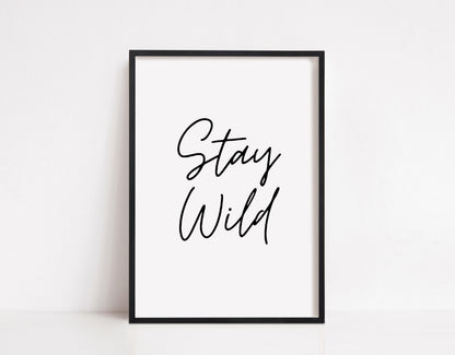 Children's Prints | Stay Wild | Kids Print | Bedroom Print | Playroom Print