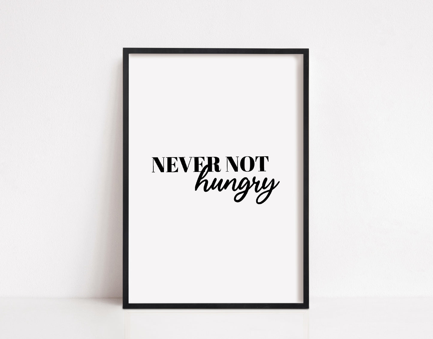 Kitchen Print | Never Not Hungry | Quote Print