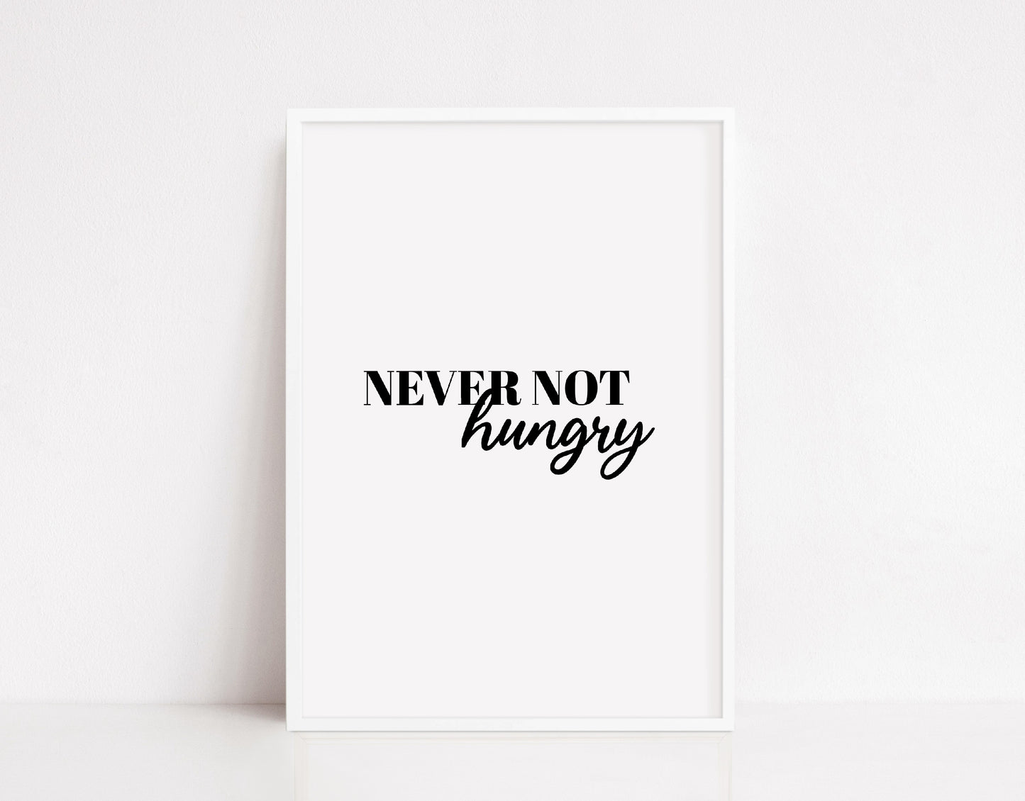 Kitchen Print | Never Not Hungry | Quote Print