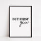 Kitchen Print | But First Gin | Quote Print