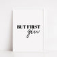 Kitchen Print | But First Gin | Quote Print