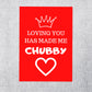 Valentines Card | Anniversary Card | Loving You Has Made Me Chubby | Couples Card