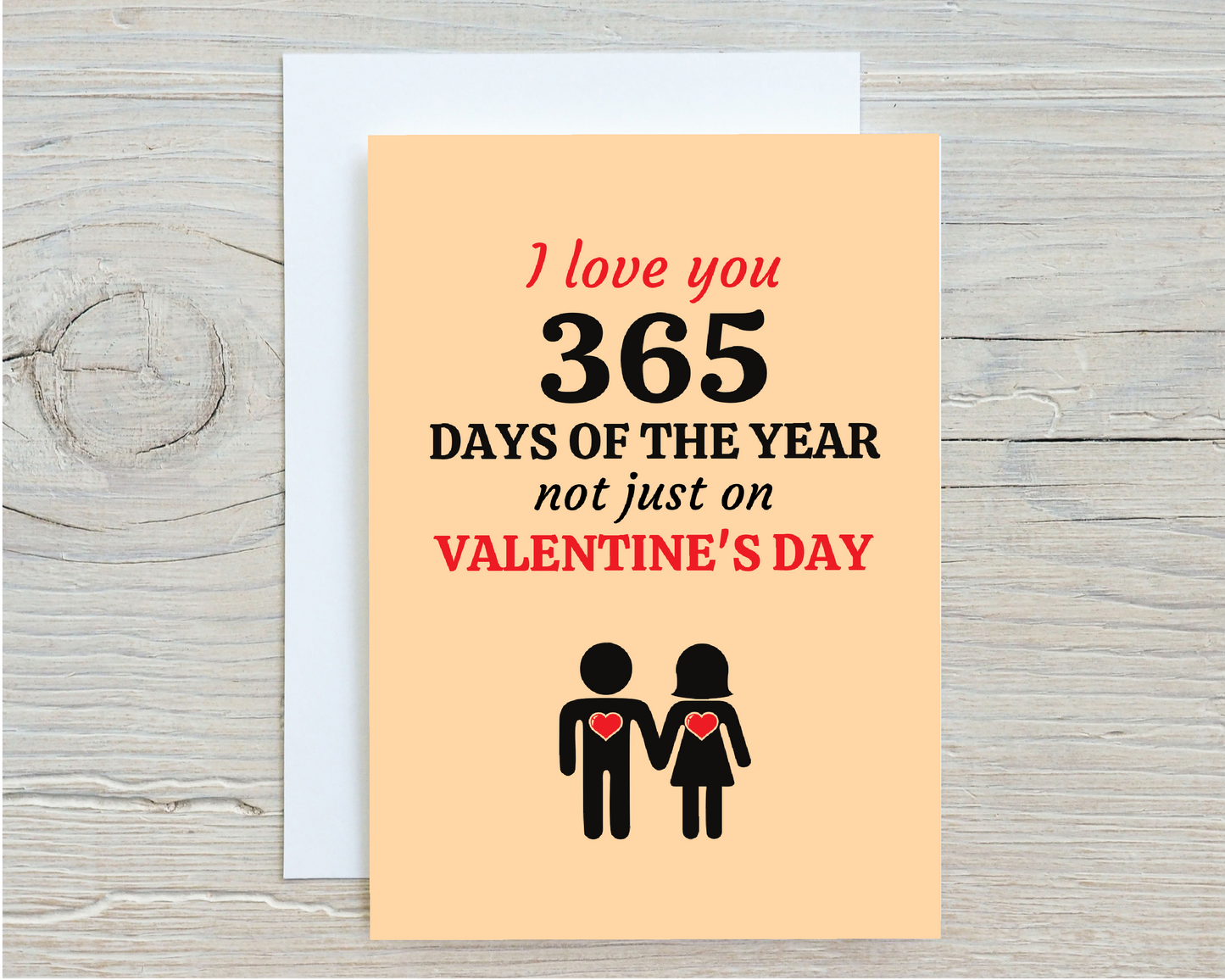 Valentines Card | I Love You 365 Days | Cute Card