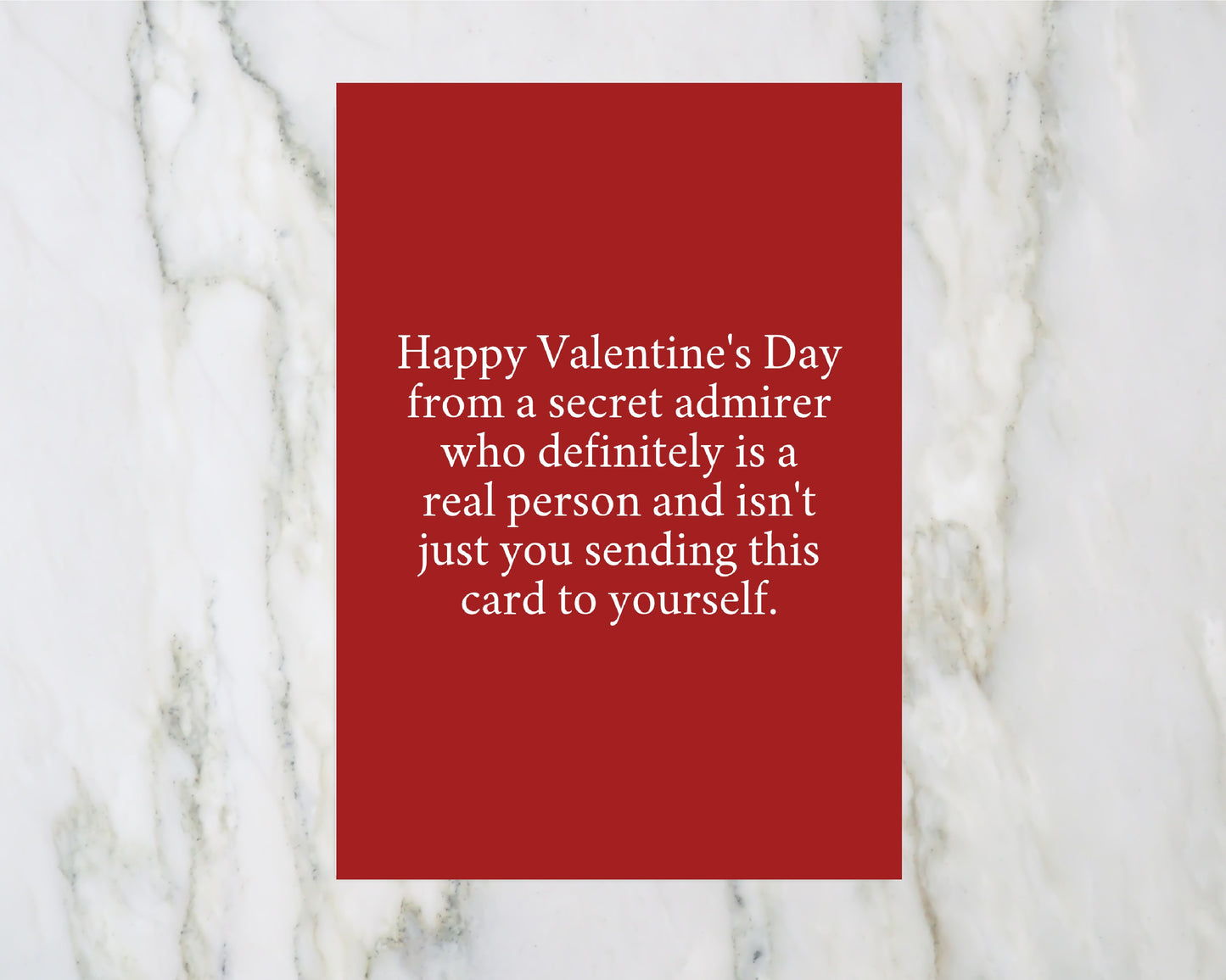 Valentines Card | Secret Admirer | Funny Card | Joke Card