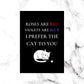Valentines Card | Roses Are Red, Violets Are Blue, I Prefer The Cat To You | Funny Valentines Card
