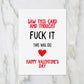 Valentines Card | Saw This Card And Thought Fuck It, This Will Do | Funny Valentine's Card