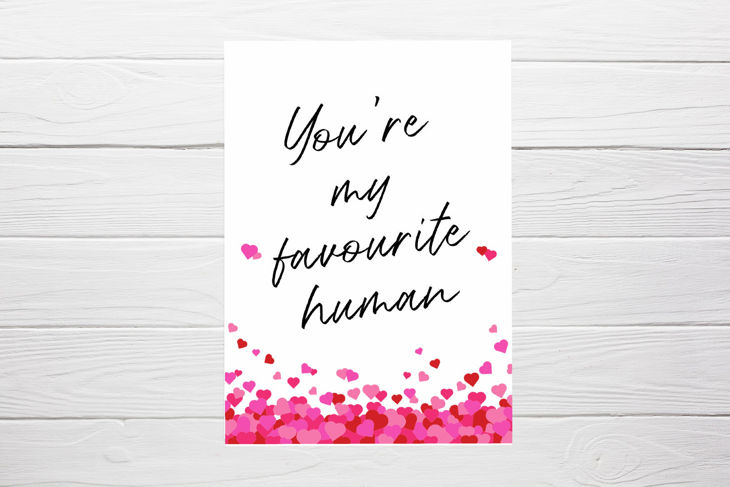 Valentines Card | Anniversary Card | You're My Favourite Human | Friend Card | Couples Card