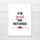 Valentines Card | I'm Yours No Refunds | Funny Valentines Card | Rude Valentines Card