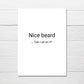Valentines Card | Nice Beard... Can I Sit On It? | Joke Card | Funny Card