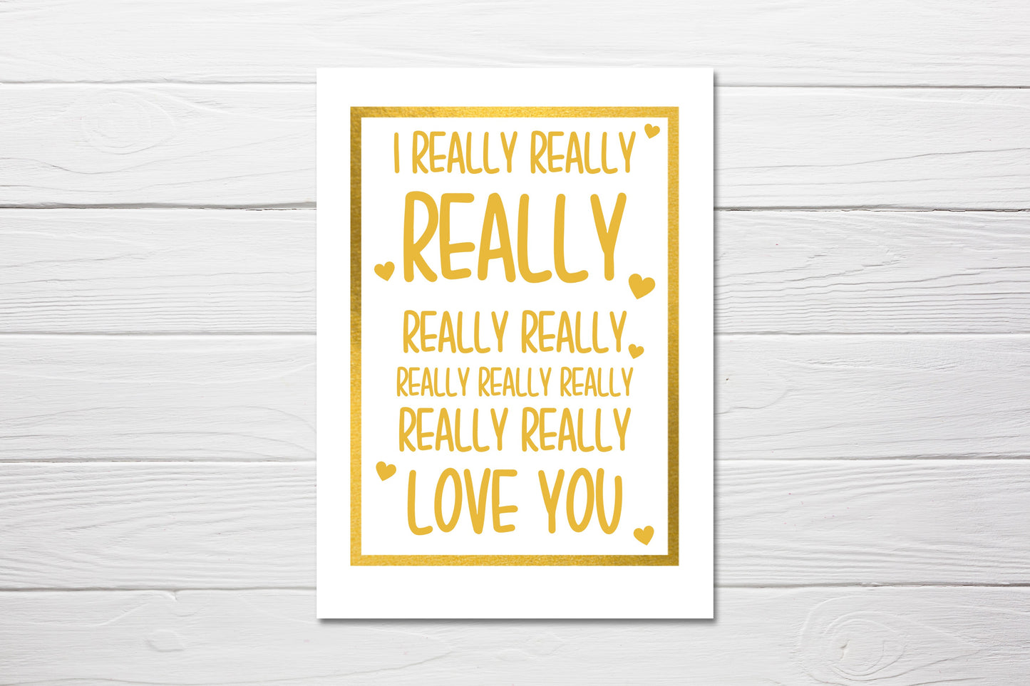 Valentines Card | I Really Really Really Really Love You | Funny Valentines Card | Cute Valentines Card