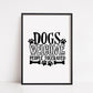 Pet Print | Dogs Welcome People Tolerated | Funny Print