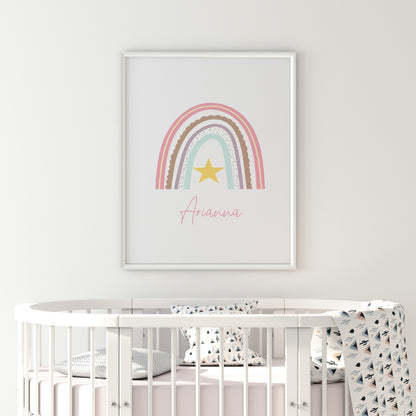 Personalised Print | Rainbow Print | Nursery Print