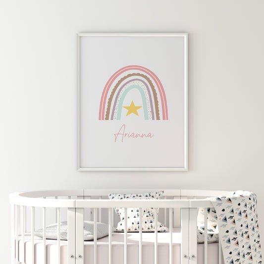 Personalised Print | Rainbow Print | Nursery Print