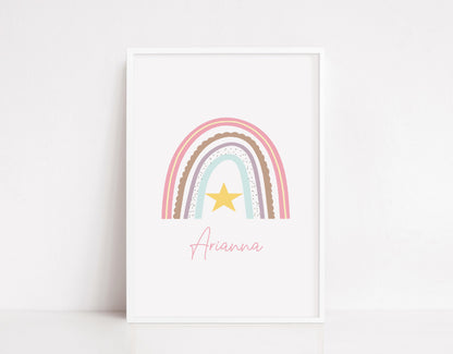 Personalised Print | Rainbow Print | Nursery Print