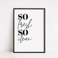 Bathroom Print | So Fresh, So Clean | Quote Print | Bathroom Decor