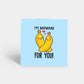 Valentines Card | Anniversary Card | I'm Bananas For You | Couples Card (Design 1)