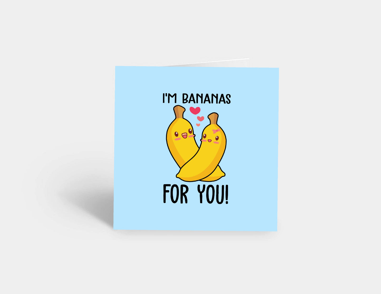 Valentines Card | Anniversary Card | I'm Bananas For You | Couples Card (Design 1)