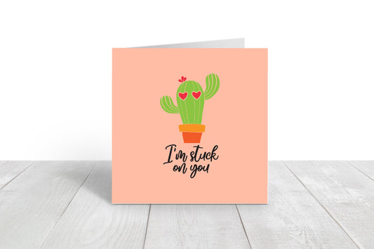 Valentines Card | I'm Stuck On You | Cute Valentine's Card | Funny Valentine's Card