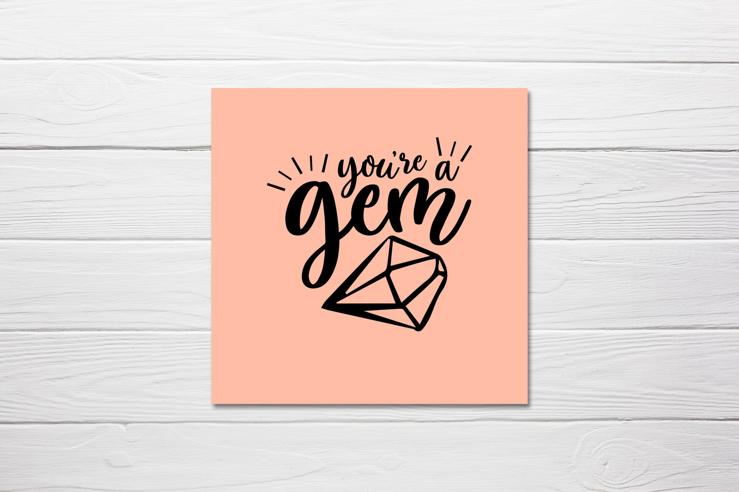 Thank You Card | You're A Gem Card | Quote Card