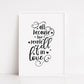 Nursery Print | All Because Two People Fell In Love | Quote Print (Design 1)