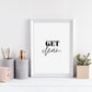 Bathroom Print | Get Clean | Quote Print | Bathroom Decor