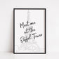 Quote Print | Meet Me At The Eiffel Tower | Travel Print - Dinky Designs
