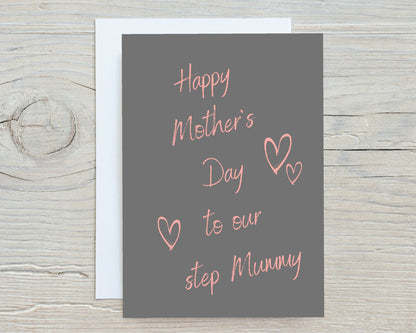 Mothers Day Card | To Our Step Mummy | Cute Card | Happy Mother's Day