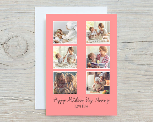 Mothers Day Card | Personalised Image Column Photo Card | Custom Photo Card