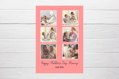 Mothers Day Card | Personalised Image Column Photo Card | Custom Photo Card