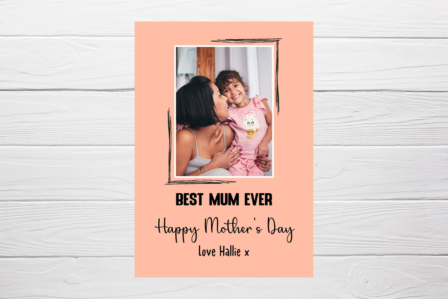 Mothers Day Card | Personalised Best Mum Ever | Photo Card