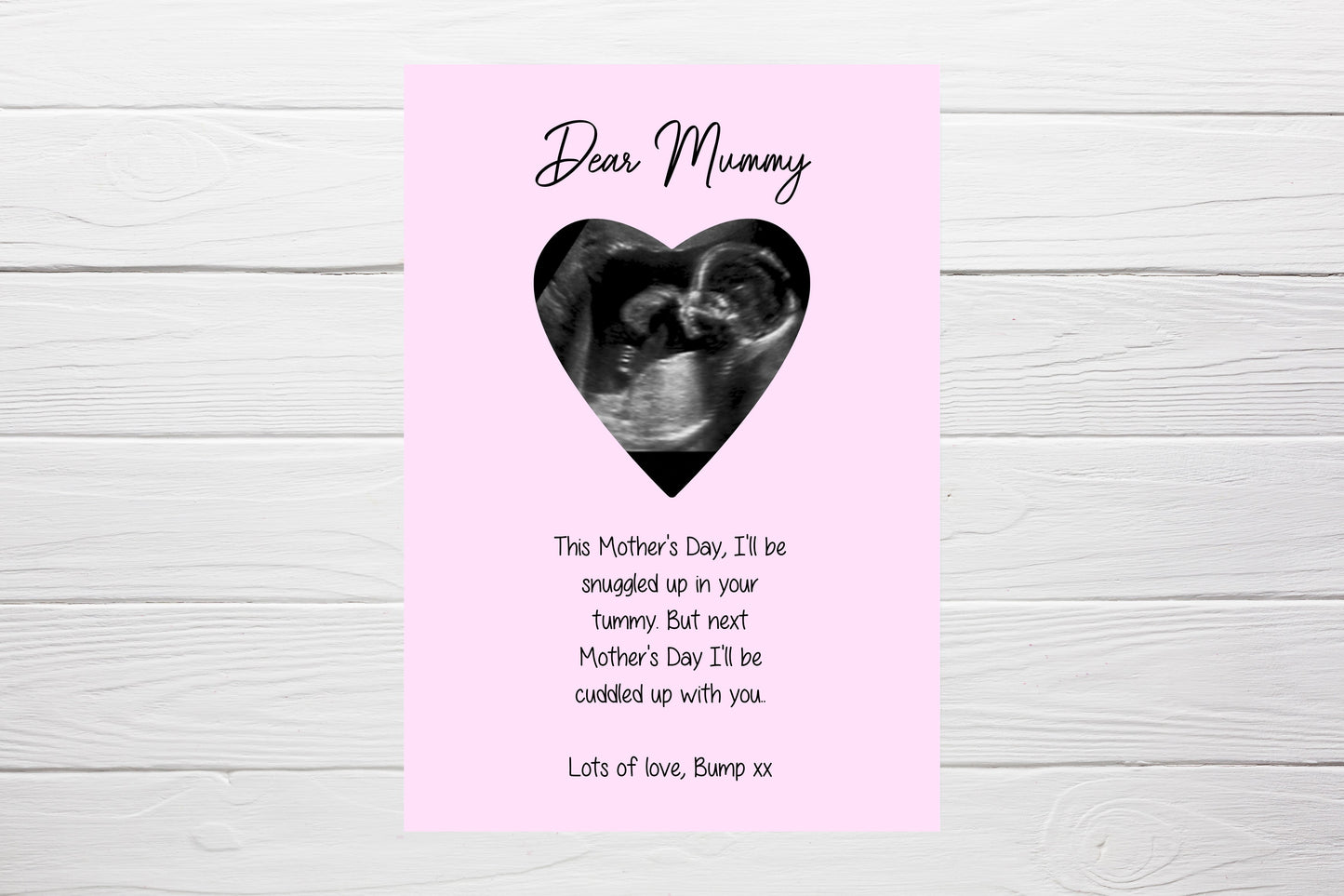 Mothers Day Card | Dear Mummy Scan Photo Card | Mummy To Be Card | From The Bump Card